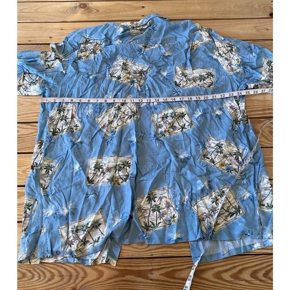 Batik Bay Button Up Hawaiian Shirt Size XL Men’s Blue Short Sleeve - Picture 7 of 7